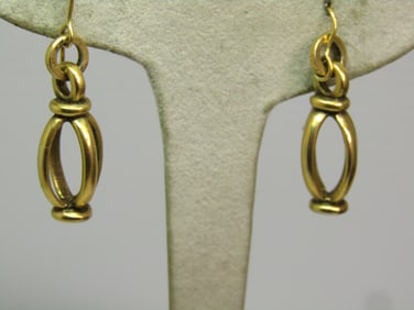 Vintage MMA Drop Cage Earrings, Pierced, 1980's-1990's