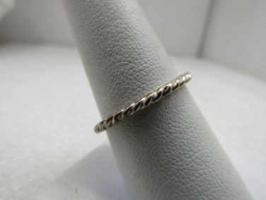 Sterling Silpada Rope Accent 1.8mm Ring, Sz. 9.5, Unisex Stackable
