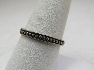Sterling Silver Dotted Ring, Sz. 9.5, Silpada, 2.5mm