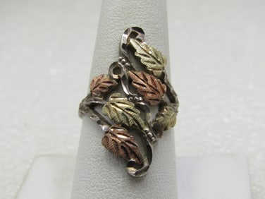 Vintage 10kt & Sterling Black Hills Gold Ring, Sz. 8,
