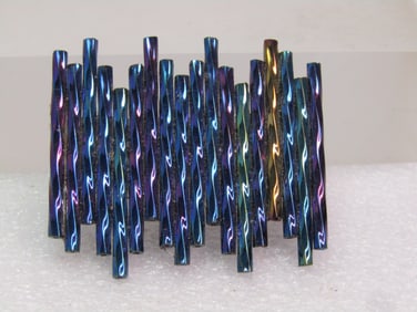 Handmade Peacock Glass Straw Bead Brooch