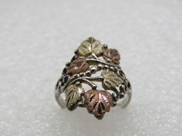 Vintage 10kt & Sterling Black Hills Gold Ring, Sz. 6