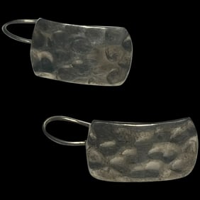 Vintage Sterling Silver Hammered Earrings