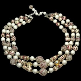 Vintage Japan Three Strand Necklace