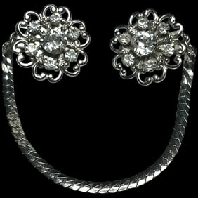 Vintage Rhinestone Statement Collar Clip