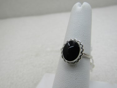 Vintage 10kt Onyx Ring Size 6.5, Signed PSCO. 1970's-1980's NL