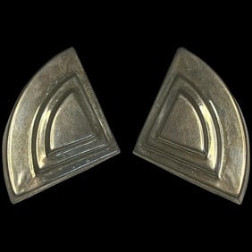 Vintage Sterling Silver Oversized Triangle Earrings