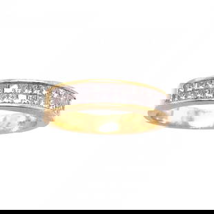 14 Karat Yellow Gold and Double Row Cushion Cut Diamond Wedding Band Ring: Title:14 Karat Yellow Gold and Double Row Cushion Cut Diamond Wedding Band Ring Description:14 Karat Yellow Gold And Double Row Cushion Cut Diamond Ring Size 7 4.4 grams total weight. More Information