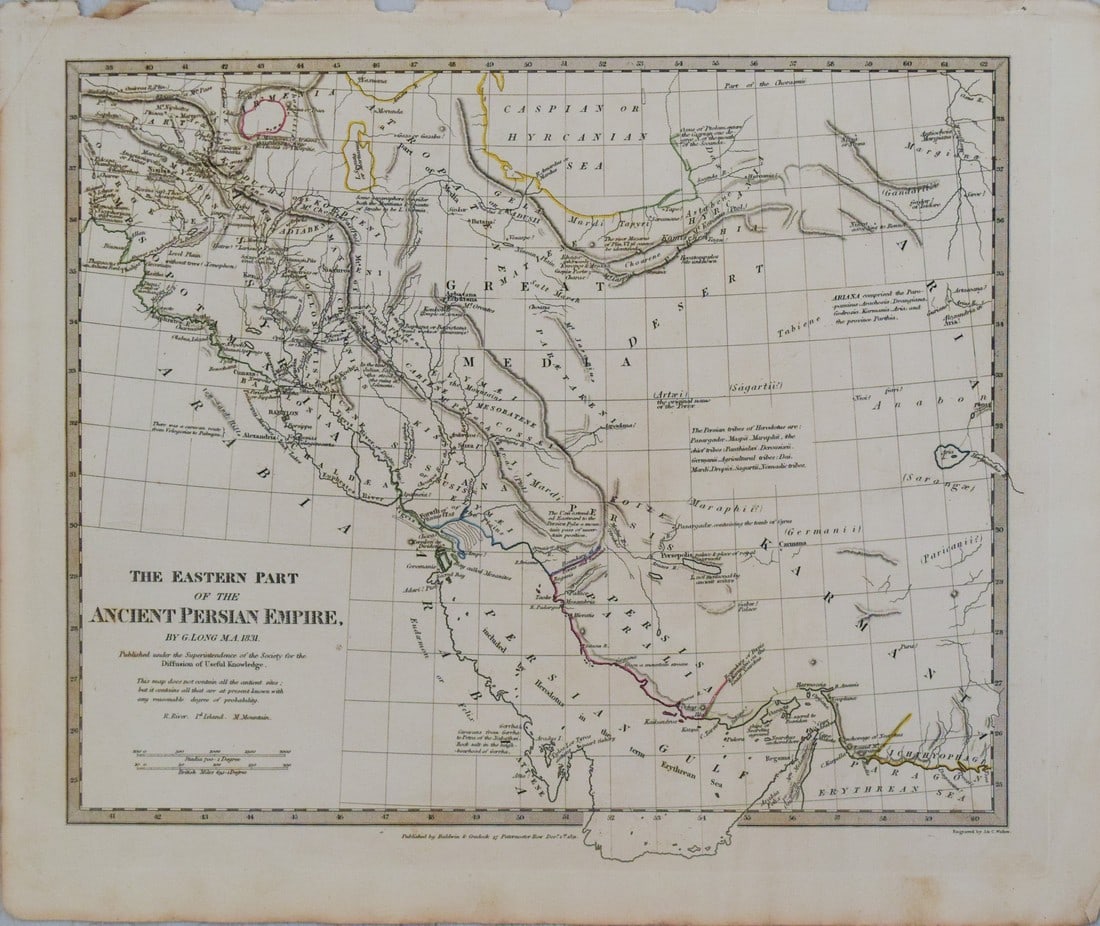 1831 Map of Ancient Persian Empire -- The Eastern Part of the Ancient Persian Empire (1 of 1)