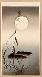 Ohara KOSON (1877-1945): Sleeping Ducks and the Full Moon