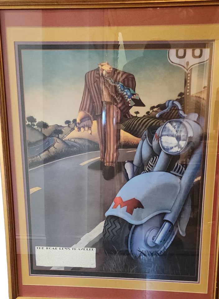 Rare Vintage poster "The Road Less Traveled" by Markus Pierson.. Rare 1993 Promo poster for One Man (1 of 3)