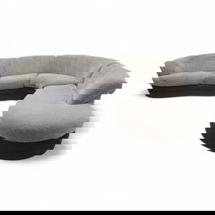 Postmodern Vladimir Kagan Style Serpentine 3 Piece Sectional Sofa by Weiman: Vintage from before 2000 Postmodern Vladimir Kagan Style Serpentine 3 Piece Sectional Sofa by Weiman Fantastic Vladimir Kagan style serpentine 3 piece sectional sofa was manufactured by The Weiman Com