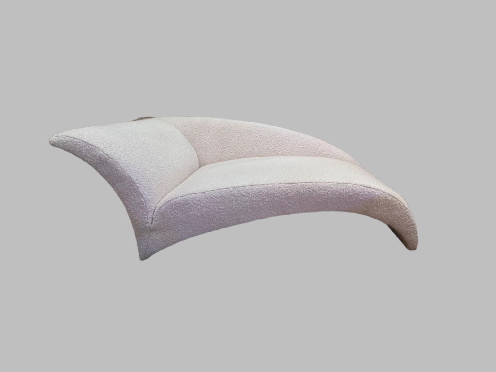 Vintage Postmodern Vladimir Kagan Marilyn Sculptural Chaise Lounge For Directional Newly Upholstered: Vintage from before 2000 Vintage Postmodern Vladimir Kagan Marilyn Sculptural Chaise Lounge For Directional Newly Upholstered in a Ivory Boucle The Vintage Postmodern Vladimir Kagan Marilyn Sculptural