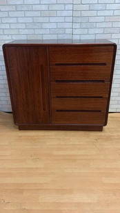 Mid Century Modern Danish Rosewood Gentleman's Cabinet/Armoire: Vintage from before 2000 Mid Century Modern Danish Rosewood Gentleman's Cabinet/Armoire Gorgeous Mid Century Modern Danish Rosewood Side By Side Dressing Cabinet/Armoire. This Chest is Beautifully Cra