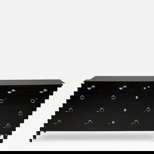 Charak, Hollywood Regency Style, Dresser, Black Painted Wood, Brass, USA, 1962: Title: Charak, Hollywood Regency Style, Dresser, Black Painted Wood, Brass, USA, 1962 Description: Charak, Hollywood Regency Style, Dresser, Black Painted Wood, Brass, USA, 1962 A fully restored Direc