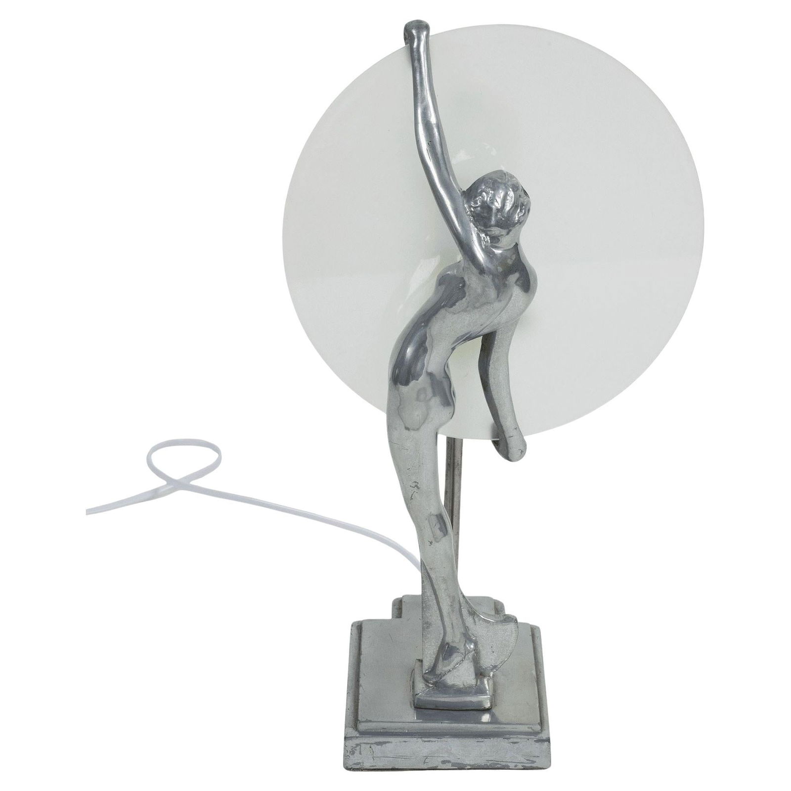 Frankart Style Silhouette Silver Moon Spelter Table Lamp by Sarsparilla (1 of 20)