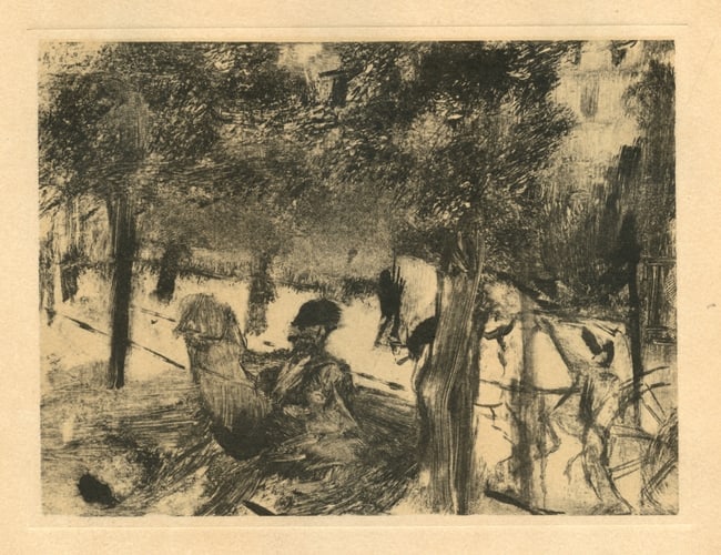 Edgar Degas monotype "Avenue du Bois-de-Bologne" (1 of 1)