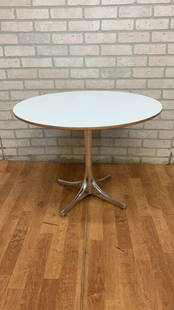 Mid Century Modern Herman Miller Swag Leg Side Table: Vintage from before 2000 Vintage Mid Century Modern George Nelson for Herman Miller Swag Leg Side Table Classic vintage mid century modern side table with white wooden top and metal base designed by G