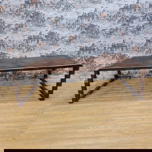 Vintage Chinese Elm Slotted Top Coffee Table: Vintage from before 2000 Depth: 34.5 inches Height: 17.5 inches Width: 61 inches Vintage Chinese Elm Slotted Top Coffee Table This Chinese slotted top coffee table is the perfect piece to elevate any