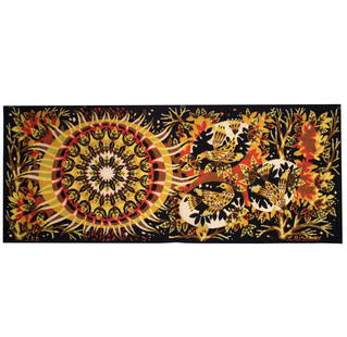 Bissery mid century wool tapestry modernist " Aurore " dawn Jacquard: JC BISSERY, editor J LAURENT editeur Aurore TAPESTRY ( dawn tapestry ) mecanical point, hand signed by the artist and the publisher, Bissery is associated on an equal footing with Picart-Ledoux. Both