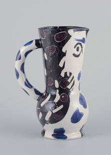 Pablo Picasso (1881-1973). "Cruchon Hibou" jug in glazed earthenware. Designed in 1955.: Pablo Picasso (1881-1973) "Cruchon Hibou" jug in glazed earthenware. Designed in 1955. From the edition of 500. Marked: D'apr&#232;s Picasso, Madoura Plein Feu, Ed. 500. Literature: A. Rami&#233;, Pic