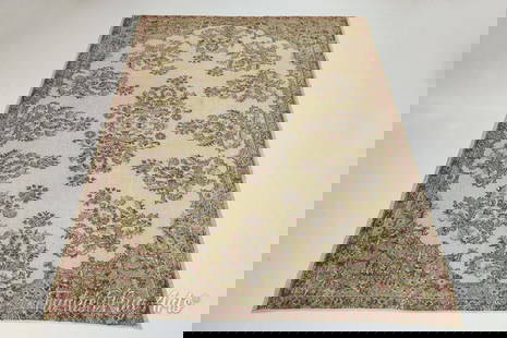 7.2x10.3 ft, SPECIAL TURKISH AUTHENTIC Area Rug: Title: 7.2x10.3 ft, SPECIAL TURKISH AUTHENTIC Area RugOridign: Turkey Date/Period: 1960 - 1970 Materials: Wool And Cotton Size: Width: 7.2 feet Length: 10.3 feet Provenance: This Turkish one-of-a-kind