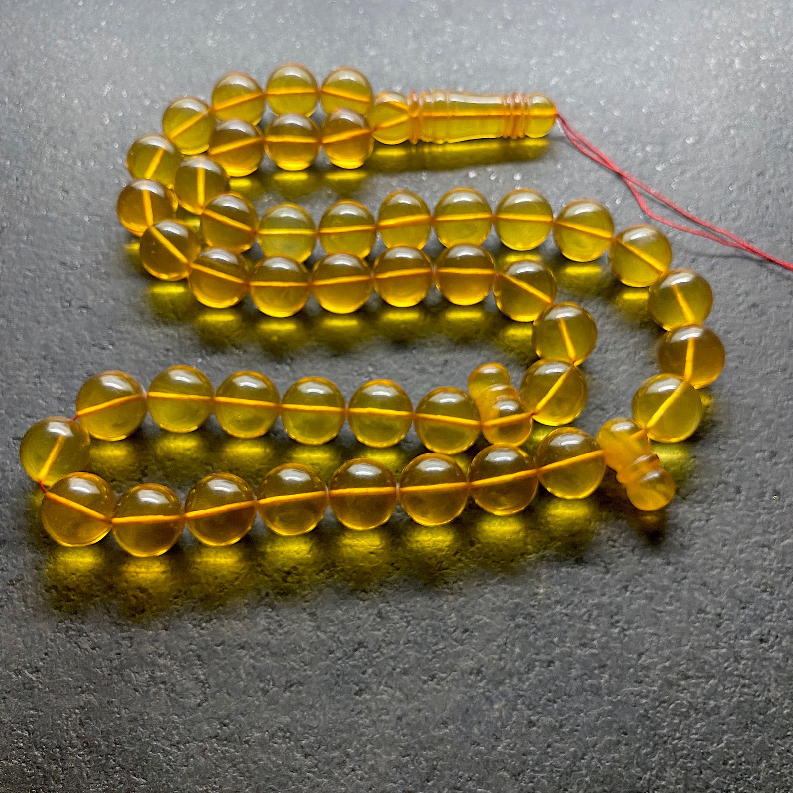 Splendid Pressed Amber Tesbih made from Round Pressed Amber beads (1 of 10)