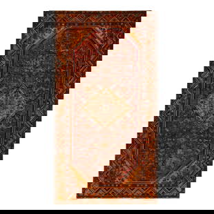 Orange, Hand Knotted, Vintage Persian Hamadan Pure Wool Runner Rug: Title: Orange, Hand Knotted, Vintage Persian Hamadan Pure Wool Runner Rug Description: This is a truly genuine one-of-a-kind. It has been Knotted for months and months in the centuries-old weaving cra