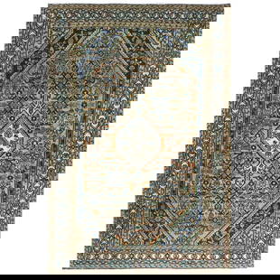 Yellow, Worn Wool Hand Knotted, Vintage Persian Hamadan Rug: Title: Yellow, Worn Wool Hand Knotted, Vintage Persian Hamadan Rug Description: This is a truly genuine one-of-a-kind. It has been Knotted for months and months in the centuries-old weaving craftsmans