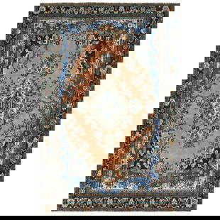 Orange, Vintage Persian Bibikabad Worn Wool Hand Knotted Rug: Title: Orange, Vintage Persian Bibikabad Worn Wool Hand Knotted Rug Description: This is a truly genuine one-of-a-kind. It has been Knotted for months and months in the centuries-old weaving craftsman