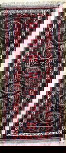 Antique Persian Balouch Runner Hand Knotted Rug 3'5" x 9'5": Title:Antique Persian Balouch Runner Hand Knotted Rug 3'5" x 9'5" Description:&#8226; Rug Number: H122 &#8226; Country of Origin: Iran &#8226; Style, Design: Persian Balouch, Geometric, Tribal &#8226;