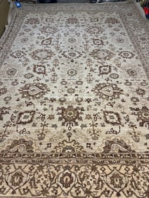 Hand Knotted oushak Rug 13.8xx10.2 ft