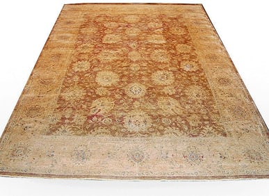 9' x 12' RUST BROWN Chobi Peshawar Rug 804-89