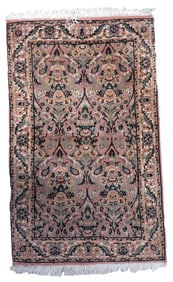 Handmade vintage Persian Kerman rug 2' x 3.1' (61cm x 97cm) 1950s -1C1067