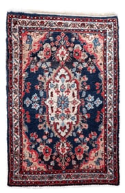 Handmade Antique Persian Hamadan Rug 2.3' x 3.4' (71cm x 106cm), 1920s