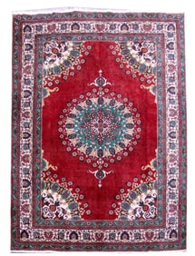 9' x 12' Red Persian Tabriz Khoy Rug 80793
