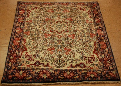 PERSIAN BIJAR RUG 3'8" x 4' 4"..