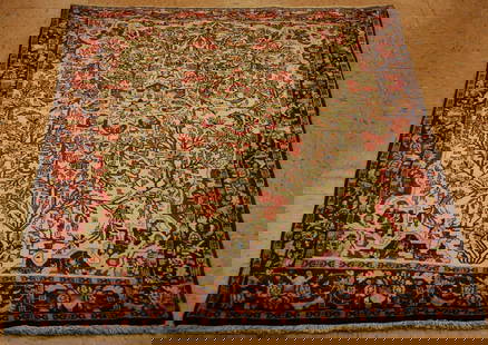 PERSIAN BIJAR RUG 3'8" x 4' 4"..: Title:PERSIAN BIJAR RUG 3'8" x 4' 4".. Description: OLD,ANTIQUE HIGHLY DETAILED HIGH KPSI_KORK WOOL AUTHENTIC HANDKNOTTED PERSIAN BIJAR RUG CLASSIC VILLAGE WOVEN......... ................Kork wool wov