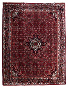 Handmade Vintage Persian Malayer Rug 5.4' x 7.1' (167cm x 219cm), 1960s