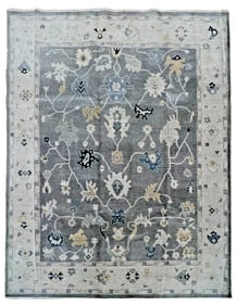 Hand Knotted Oushak Oriental Area Rug 8' x 9'11"
