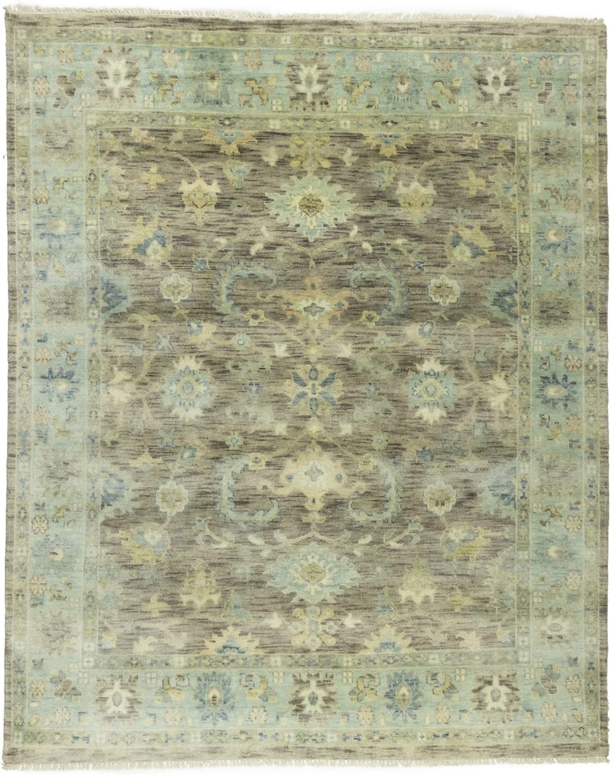 Floral Colorfast 8X10 Oushak Chobi Oriental Rug (1 of 19)