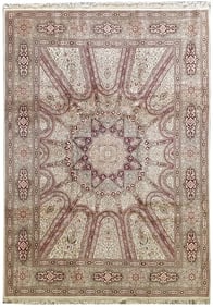 9' x 12' Quality Wool and Silk Handmade Rug DOM #F-6377