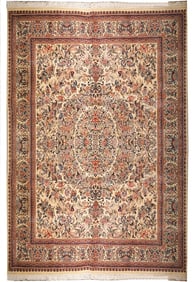 9' x 12' QUALITY HAND_KNOTTED RUG FRENCH AUBUSSON IVORY #F-5598