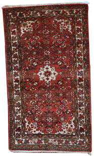 Handmade vintage Persian Hamadan rug 2.4' x 4.3' ( 75cm x 132cm ) 1970s: Title: Handmade vintage Persian Hamadan rug 2.4' x 4.3' ( 75cm x 132cm ) 1970s Origin:Middle East Dimension: 2.4' x 4.3' ( 75cm x 132cm ) Materials:wool Year:1970s Description:Vintage Persian Hamadan