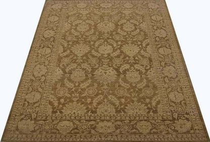 9' x 12' Neutral Brown Beige Chobi Peshawar Rug 15360