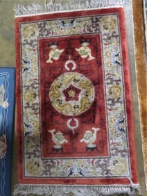 Hand Knotted Silk Chinise Rug 2x3 ft