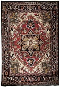 9' x 12' Red Traditional Heriz Rug #B-74962
