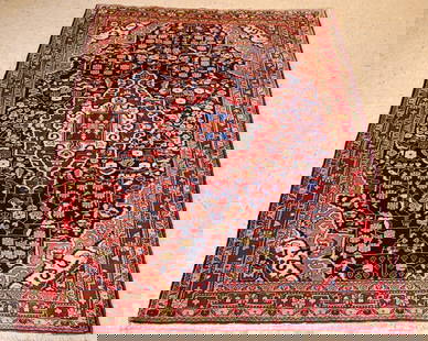 PERSIAN SARUK RUG 3.7x5.4: Title: PERSIAN SARUK RUG 3.7x5.4 Description:old,ANTIQUE VERY FINE HIGH KPSI_KORK WOOL AUTHENTIC HANDKNOTTED PERSIAN SARUK FARAKHAN RUG ..size is a unique 3' 7" x 5' 4" ...........Wonderful Colors thr