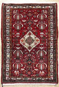 Persian Sarouk Hand Knotted Oriental Area Rug 4'6" x 6'9"