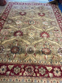 Hand Knotted Oushak Rug 9x12 ft